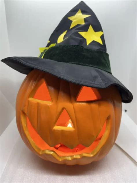 Blow up jack o lantern with witch hat